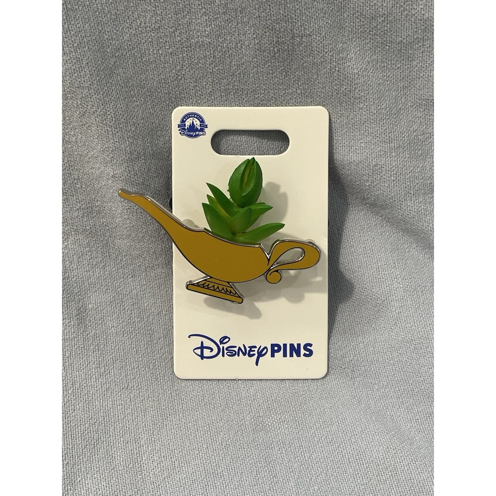 NEW Set of 4 Disney Parks Succulent Planter Pins - Chip, Lamp, Hercules, & Apple - Picture 2 of 5